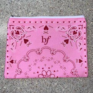 Brand new pink Benefit pouch w/ zipper. 7x9" perfect for  cosmetics, pencils